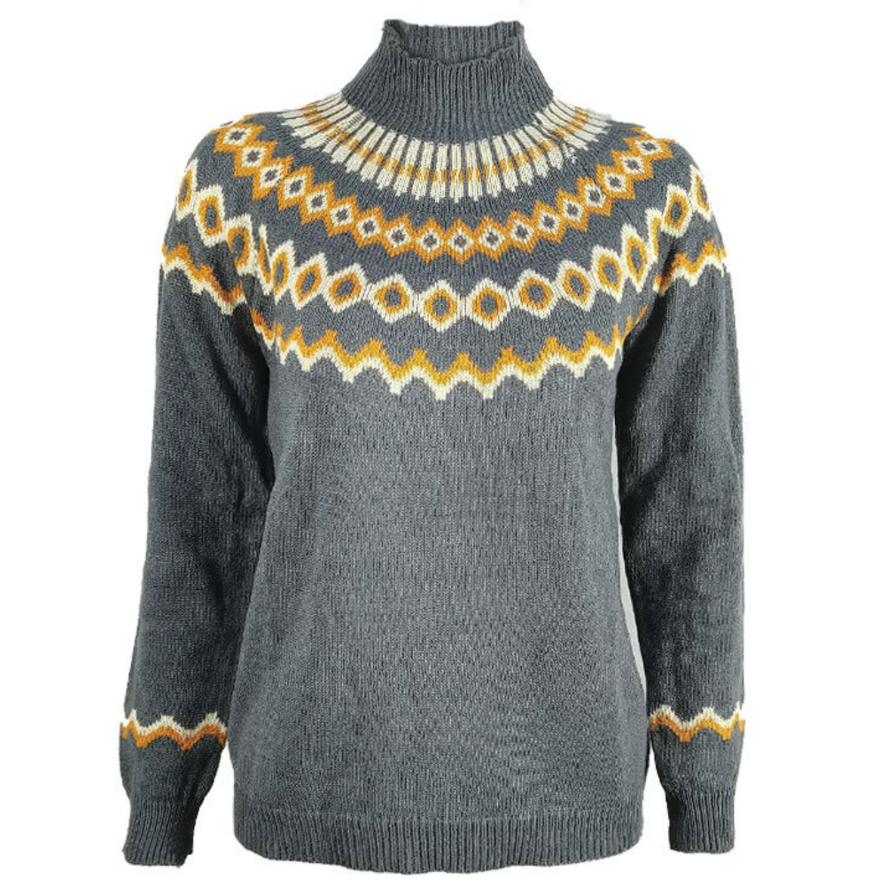 Belvenza | Maglione Elegante a Collo Alto in Cashmere