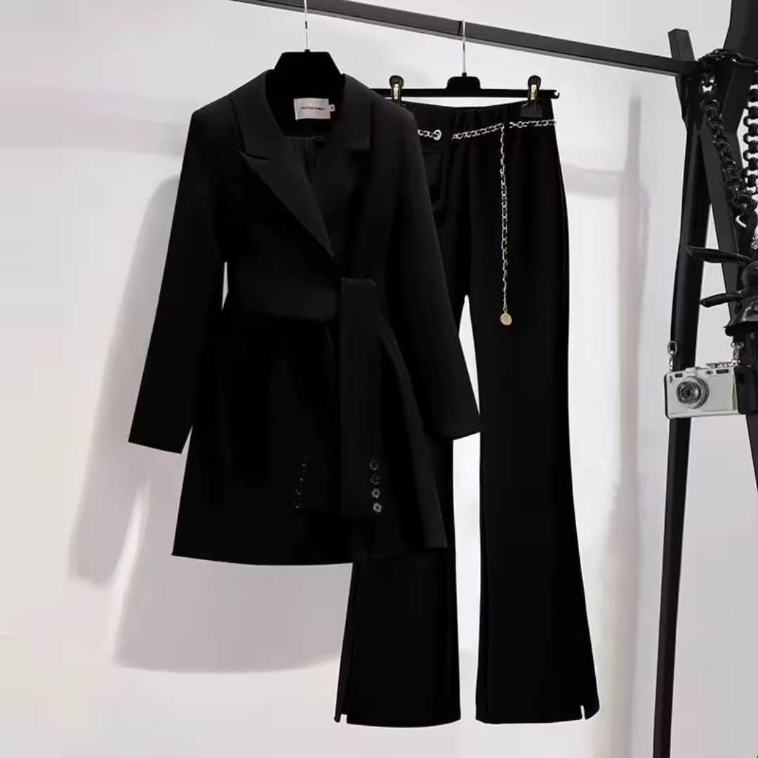 Belvenza | Completo Elegante Giacca e Pantaloni Nero