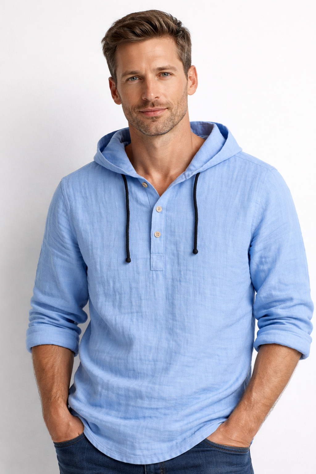 Belvenza | Camicia in Lino Bianca con Dettagli Eleganti