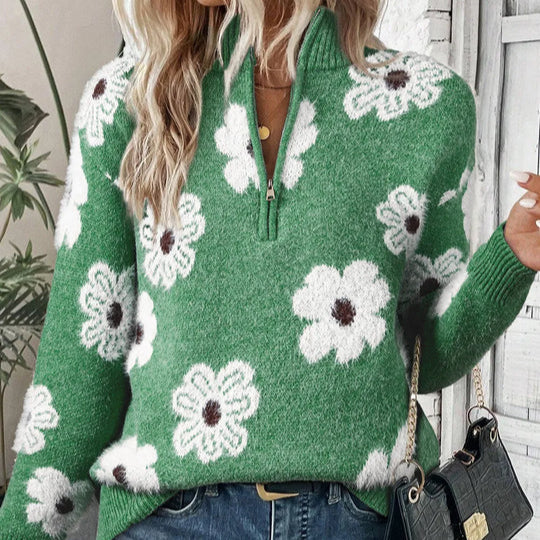 Belvenza | Pullover Elegante con Colletto a Zip