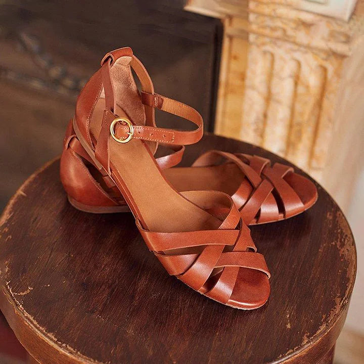 Belvenza | Sandali Bassi Eleganti con Strap