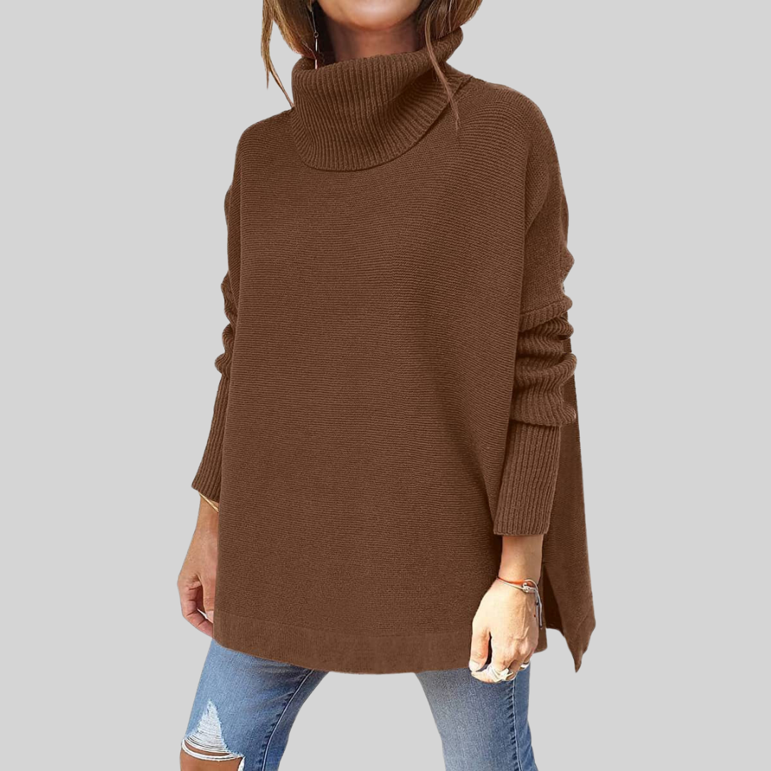 Belvenza | Pullover Oversize in Maglia con Collo Alto