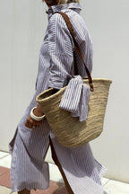 Belvenza | Abito Camicia a Righe Elegante e Confortevole