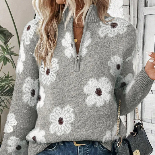 Belvenza | Pullover Elegante con Colletto a Zip