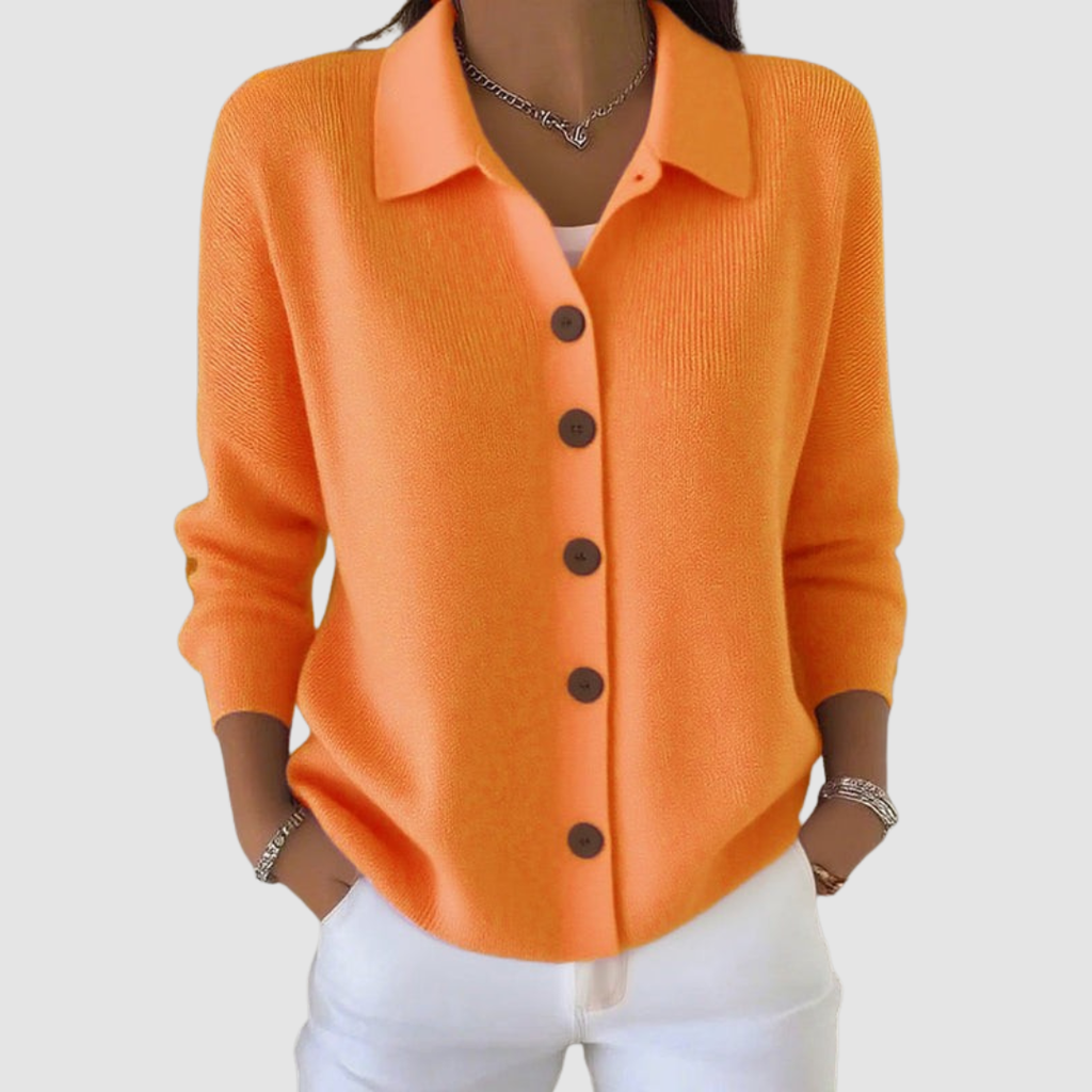 Belvenza | Cardigan in Maglia con Bottoni Grigio