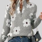 Belvenza | Pullover Elegante con Colletto a Zip