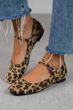 Belvenza | Ballerina con Stampa Animale e Cinturino Elegante