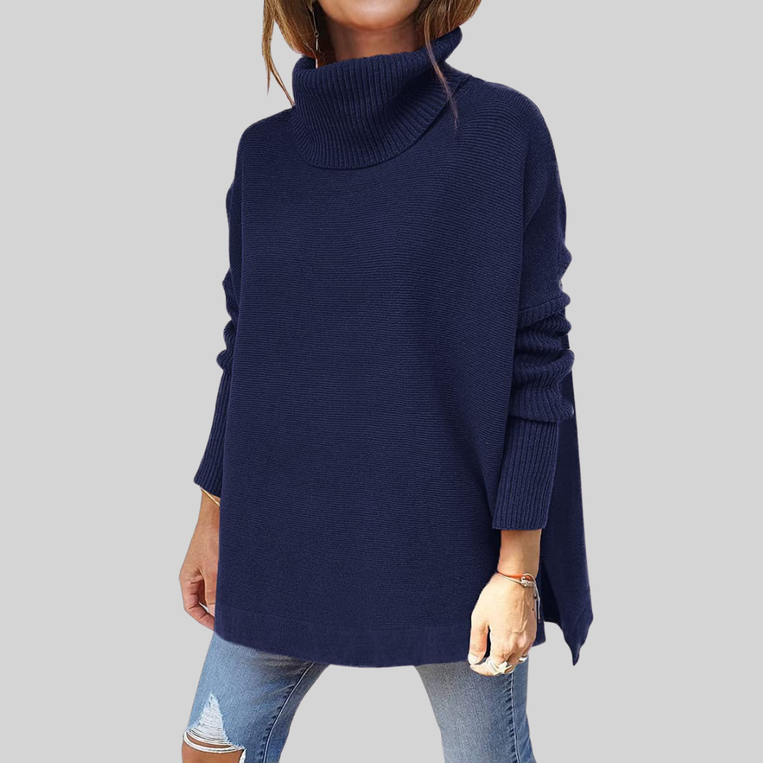 Belvenza | Pullover Oversize in Maglia con Collo Alto