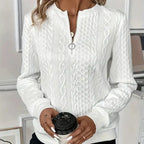 Belvenza | Pullover Elegante con Zip in Cotone