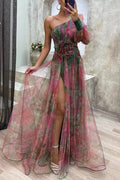 Belvenza | Maxigonna Plissettata in Chiffon Floreale