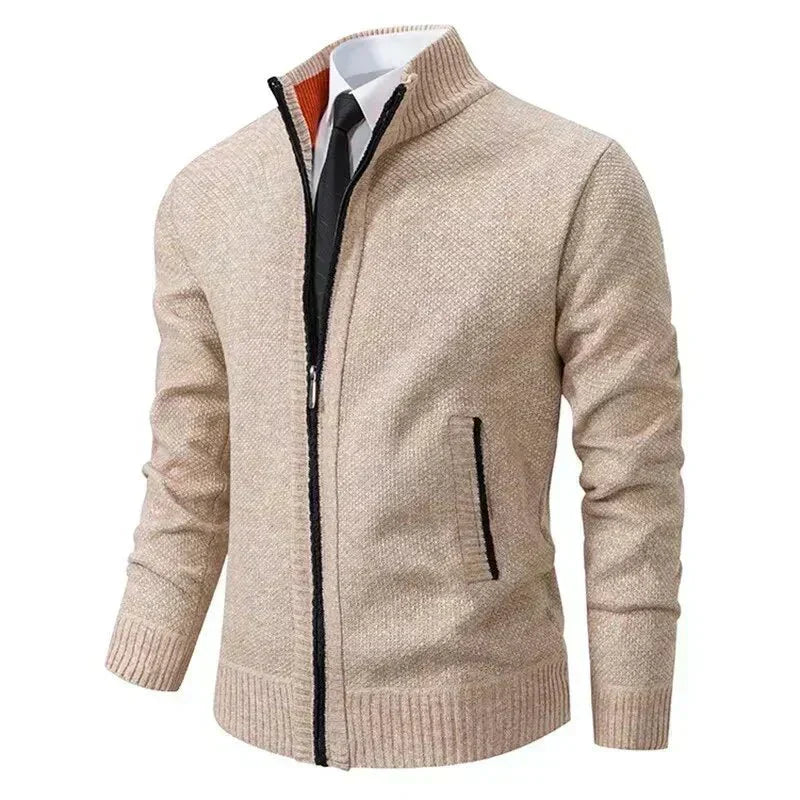 Belvenza | Maglione con Zip in Lana Grigia