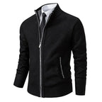 Belvenza | Maglione con Zip in Lana Grigia