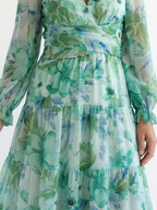 Belvenza | Abito Maxi a Maniche Lunghe con Fiori