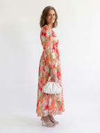 Belvenza | Abito Maxi a Maniche Lunghe con Fiori