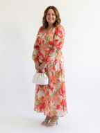 Belvenza | Abito Maxi a Maniche Lunghe con Fiori