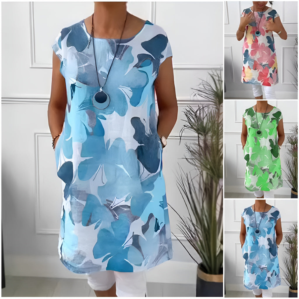 Belvenza | Elegante Abito Camicia in Tessuto Leggero
