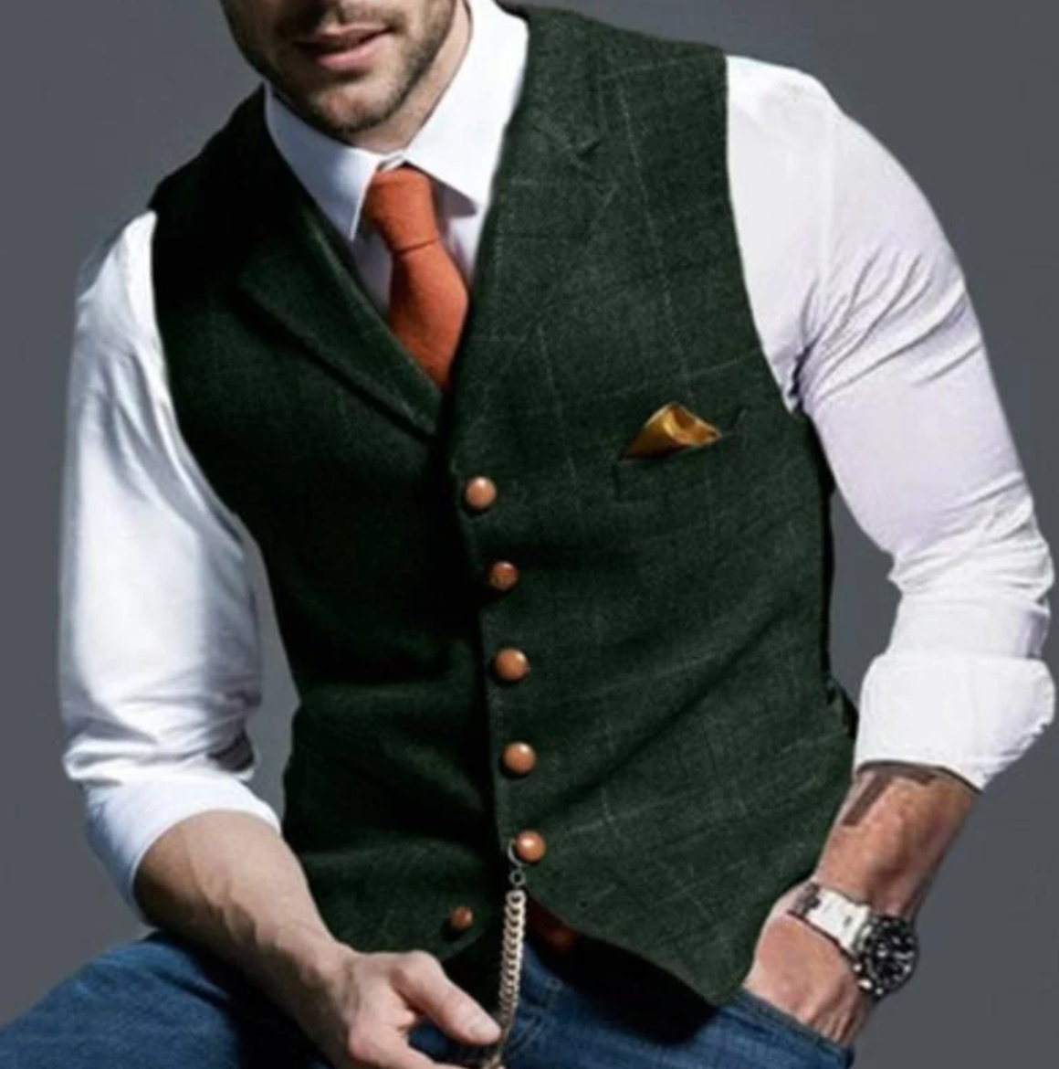 Belvenza | Gilet Elegante in Tessuto Nero