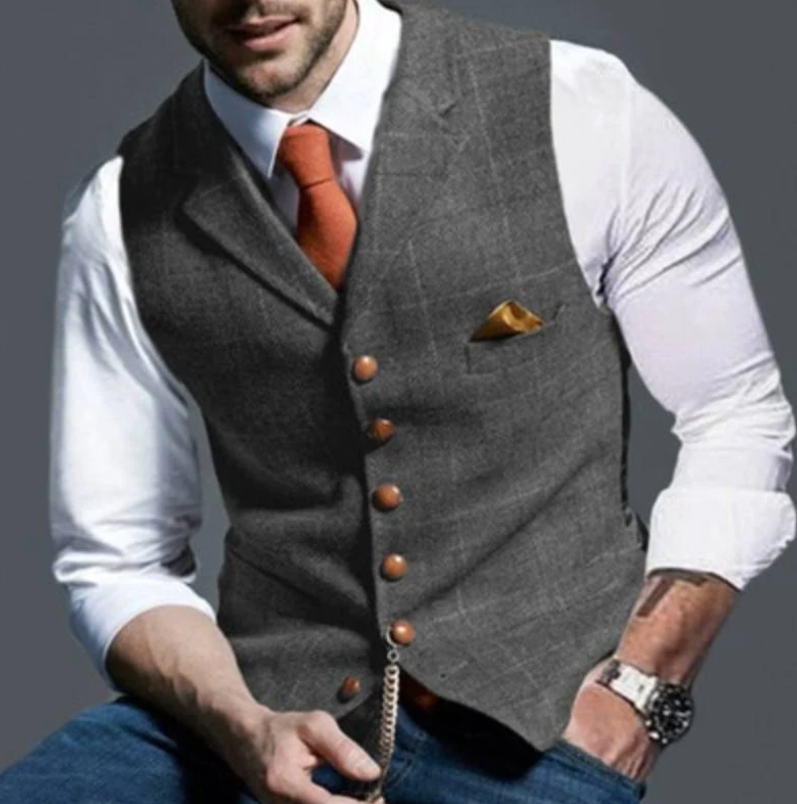 Belvenza | Gilet Elegante in Tessuto Nero