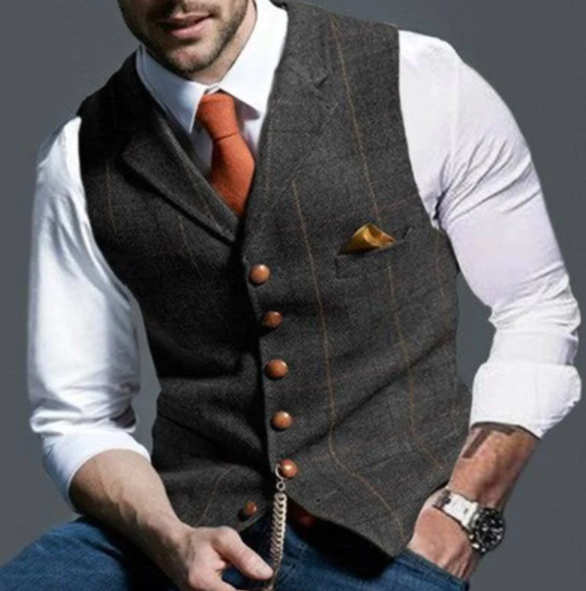 Belvenza | Gilet Elegante in Tessuto Nero