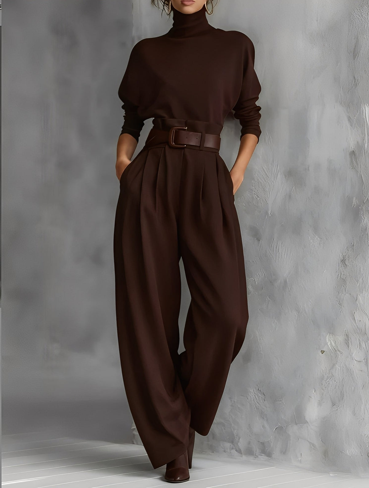 Belvenza | Jumpsuit con Collo Polo e Gamba Dritta