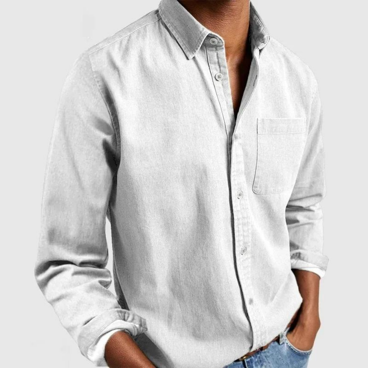 Belvenza | Camicia Casual Premium in Cotone Bianco