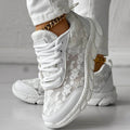 Belvenza | Sneakers Eleganti in Tessuto Bianco