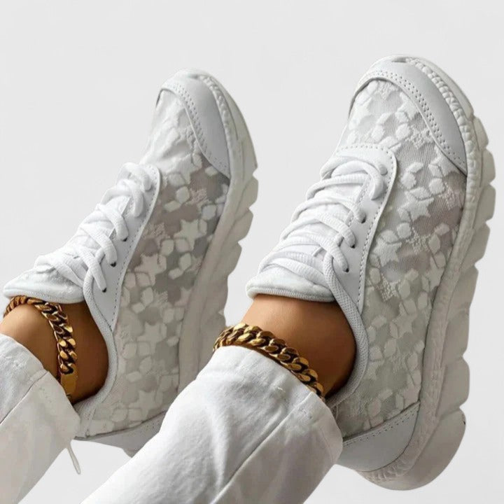 Belvenza | Sneakers Confortevoli in Tessuto Grigio