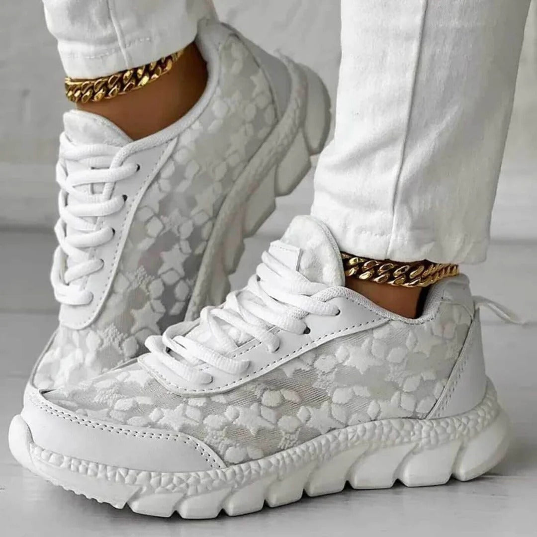Belvenza | Sneakers Eleganti in Tessuto Bianco