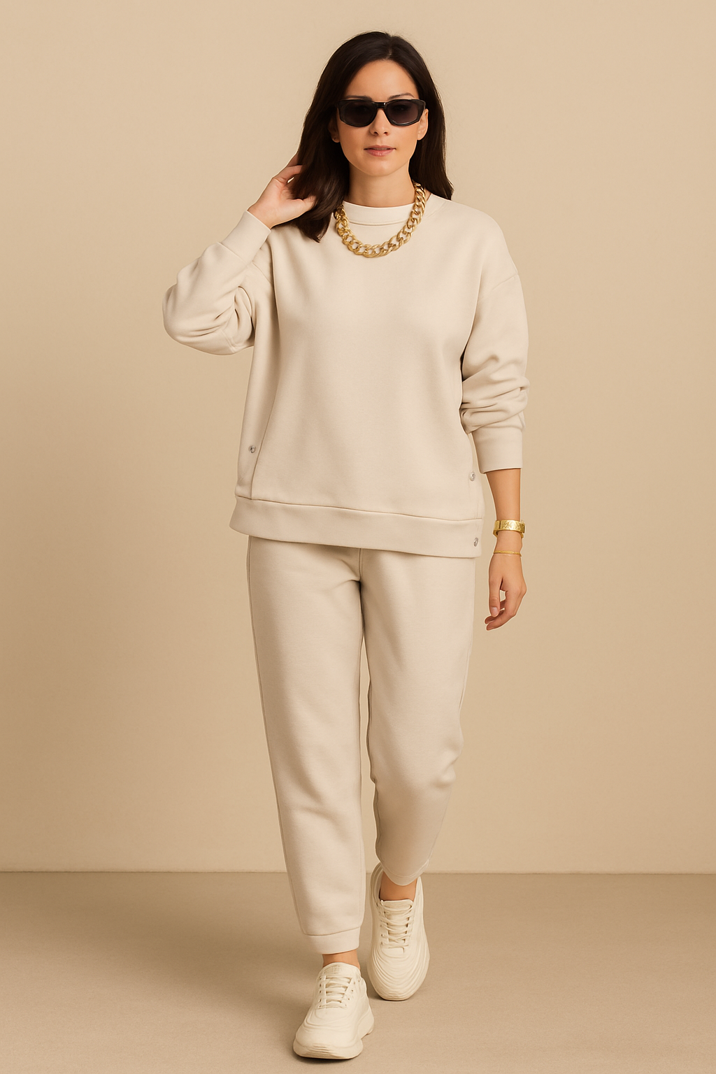 Belvenza | Completo Elegante in Maglia Grigia