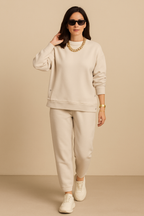 Belvenza | Completo Elegante in Maglia Grigia
