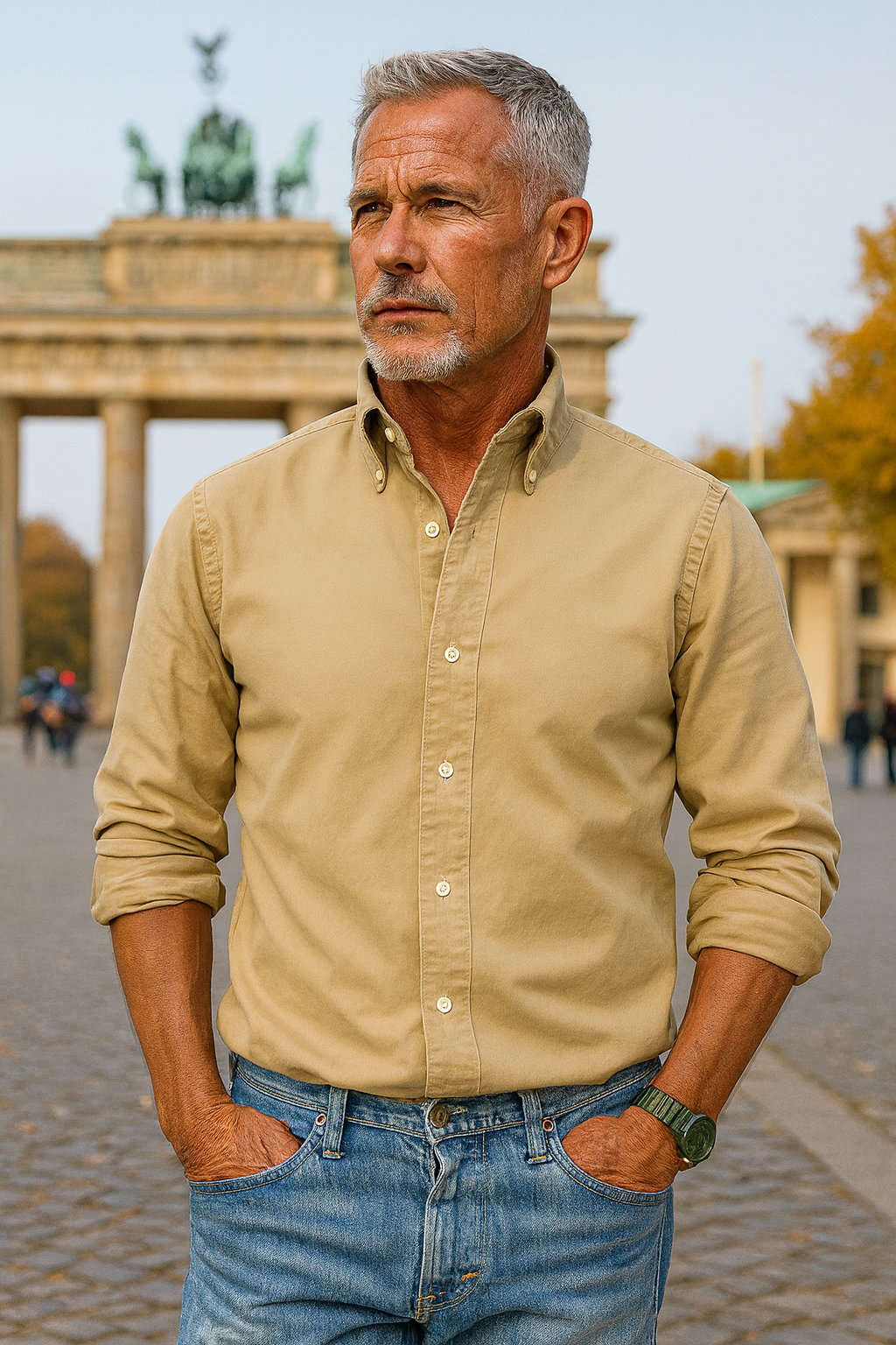 Belvenza | Camicia Classica in Cotone Blu