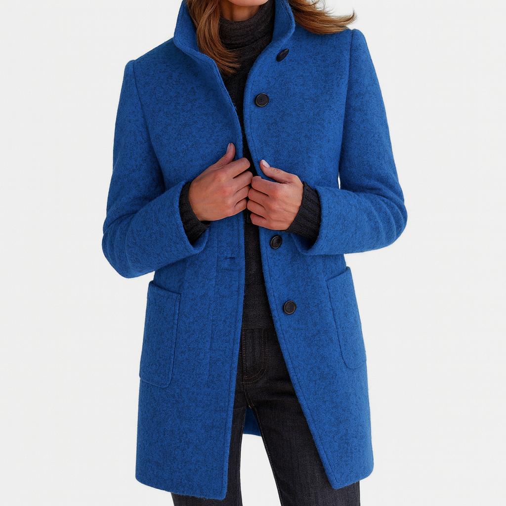Belvenza | Cappotto Elegante in Tessuto Nero