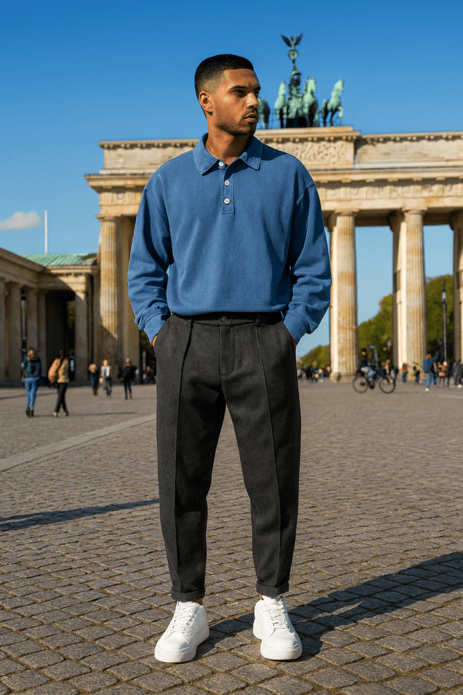 Belvenza | Pantaloni Eleganti in Tessuto Nero