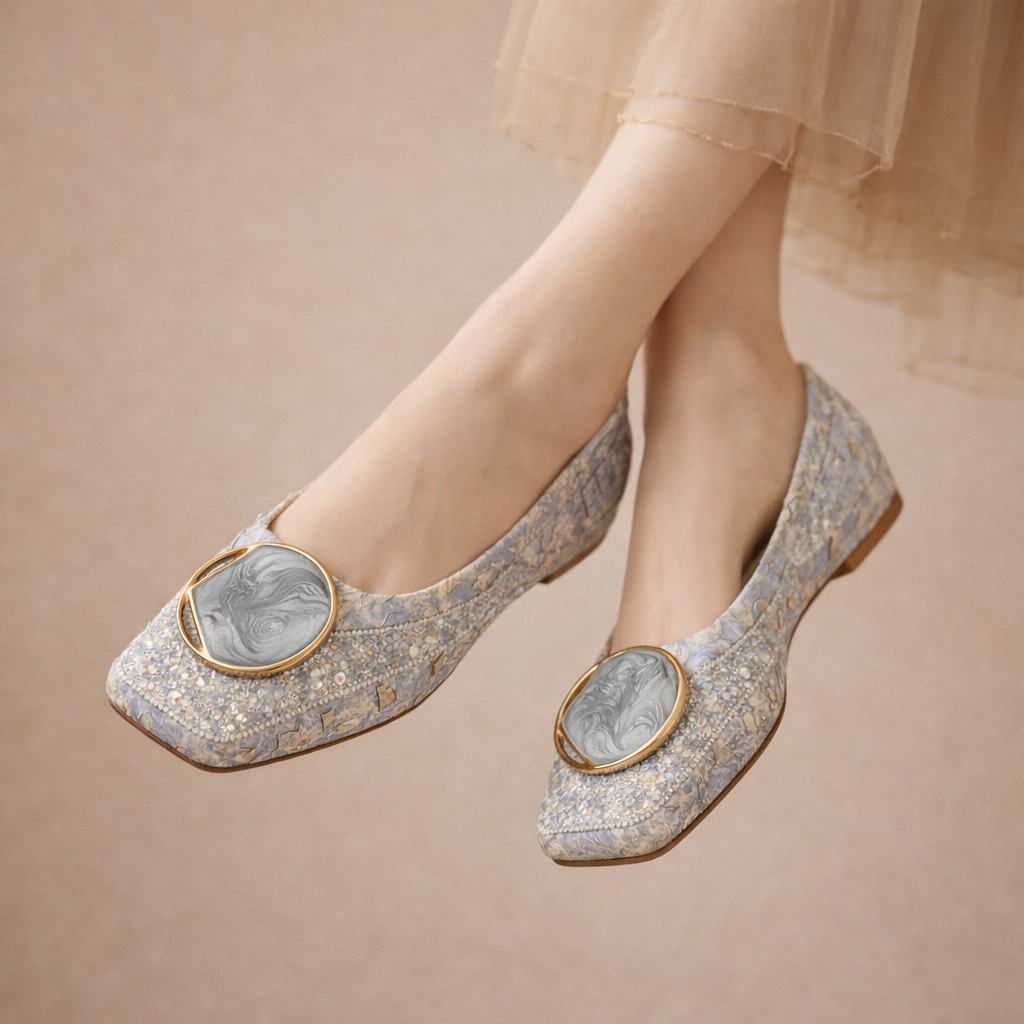 Belvenza | Ballerine Eleganti in Pizzo Nero