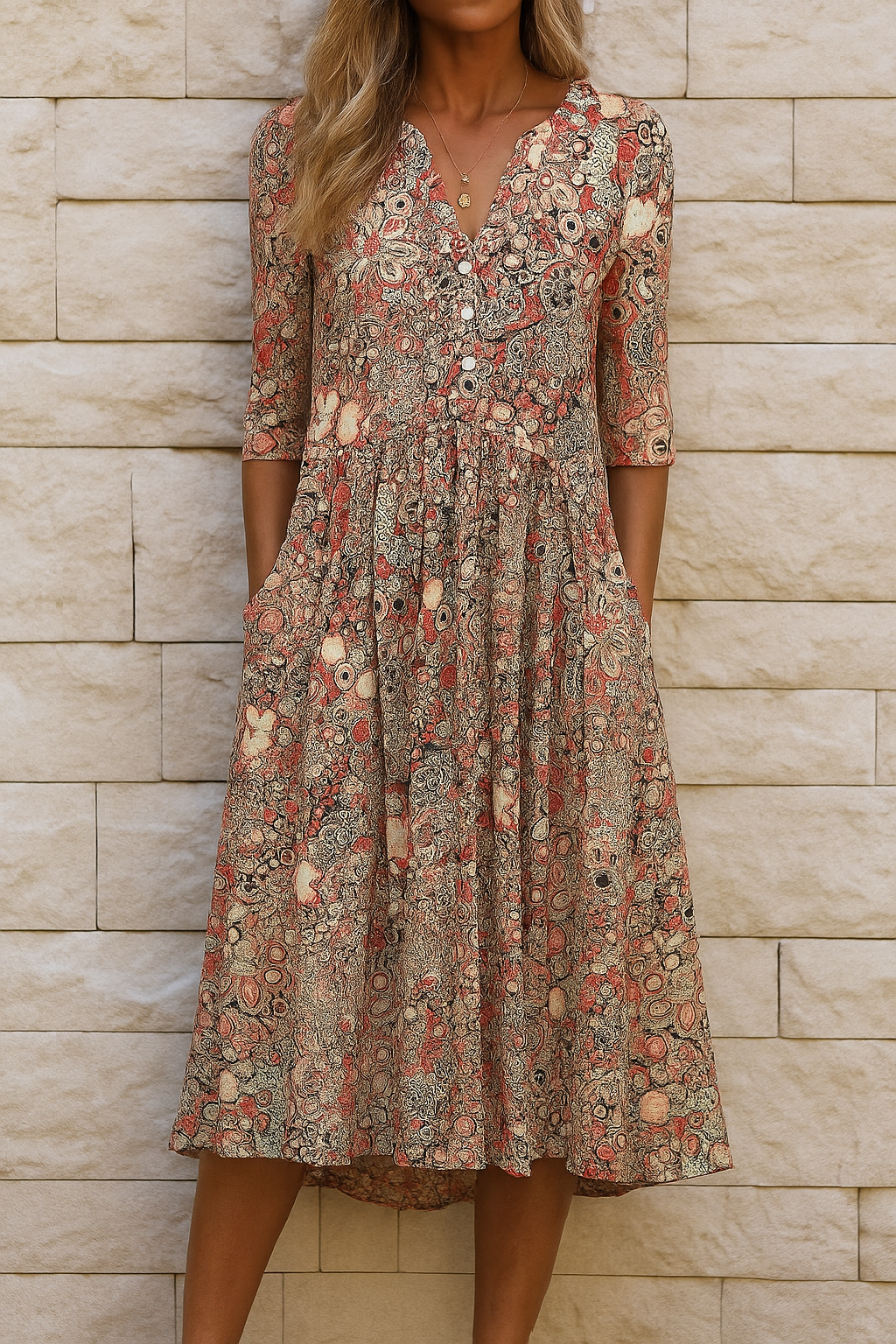 Belvenza | Abito Elegante con Scollo a V