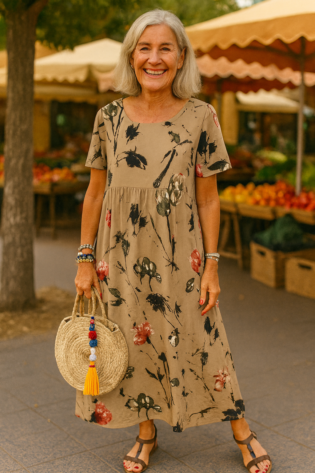 Belvenza | Vestito Maxi Floreale in Stile Vintage