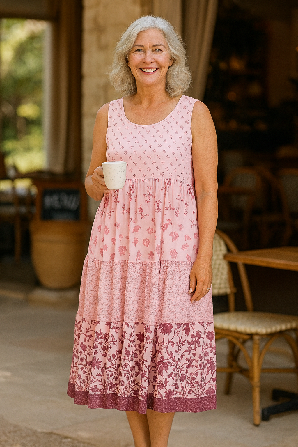 Belvenza | Vestito Midi Fluttuante in Tessuto Leggero