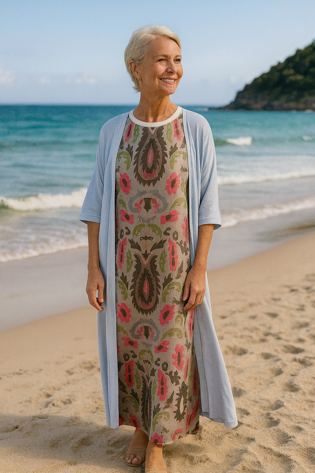 Belvenza | Vestito Floreale Elegante in Tessuto Leggero