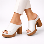 Belvenza | Scarpe con Plateau in Pelle Nera