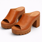 Belvenza | Scarpe con Plateau in Pelle Nera