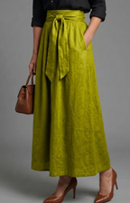 Belvenza | Set Blusa e Gonna Midi in Tessuto Leggero