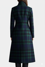 Belvenza | Cappotto a Quadri Elegante in Tessuto Premium