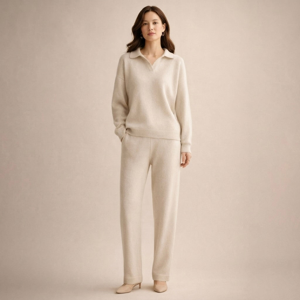 Belvenza | Set di Maglieria Elegante in Colori Neutri