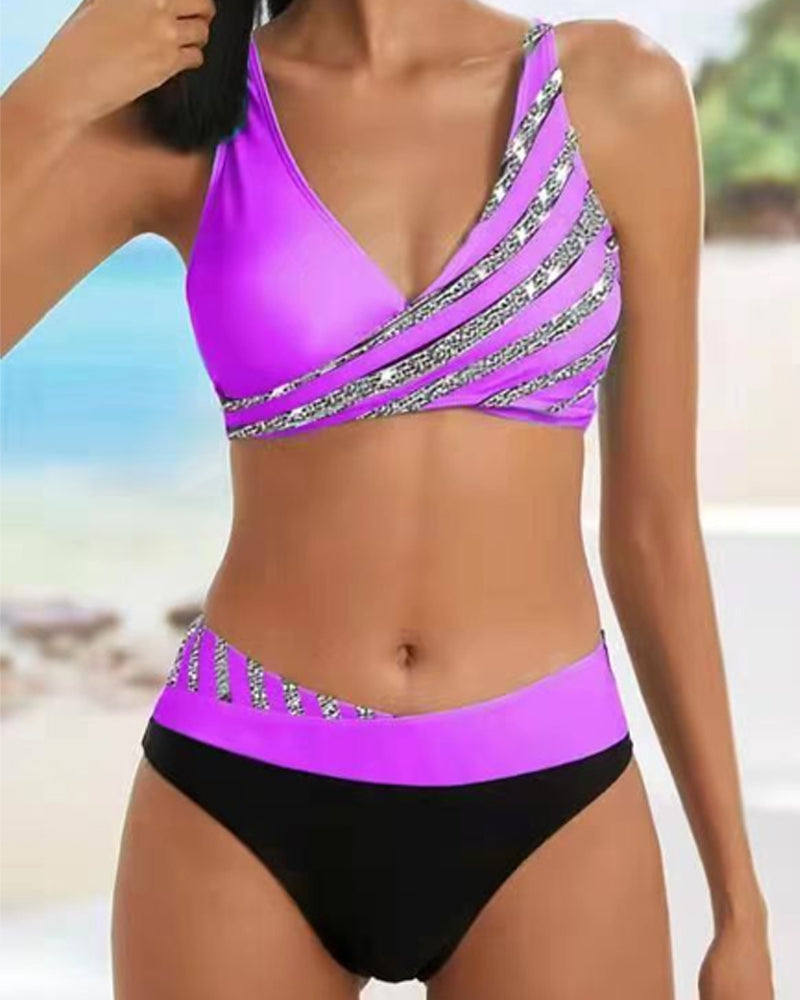 Belvenza | Bikini Stampato in Toni Caldi