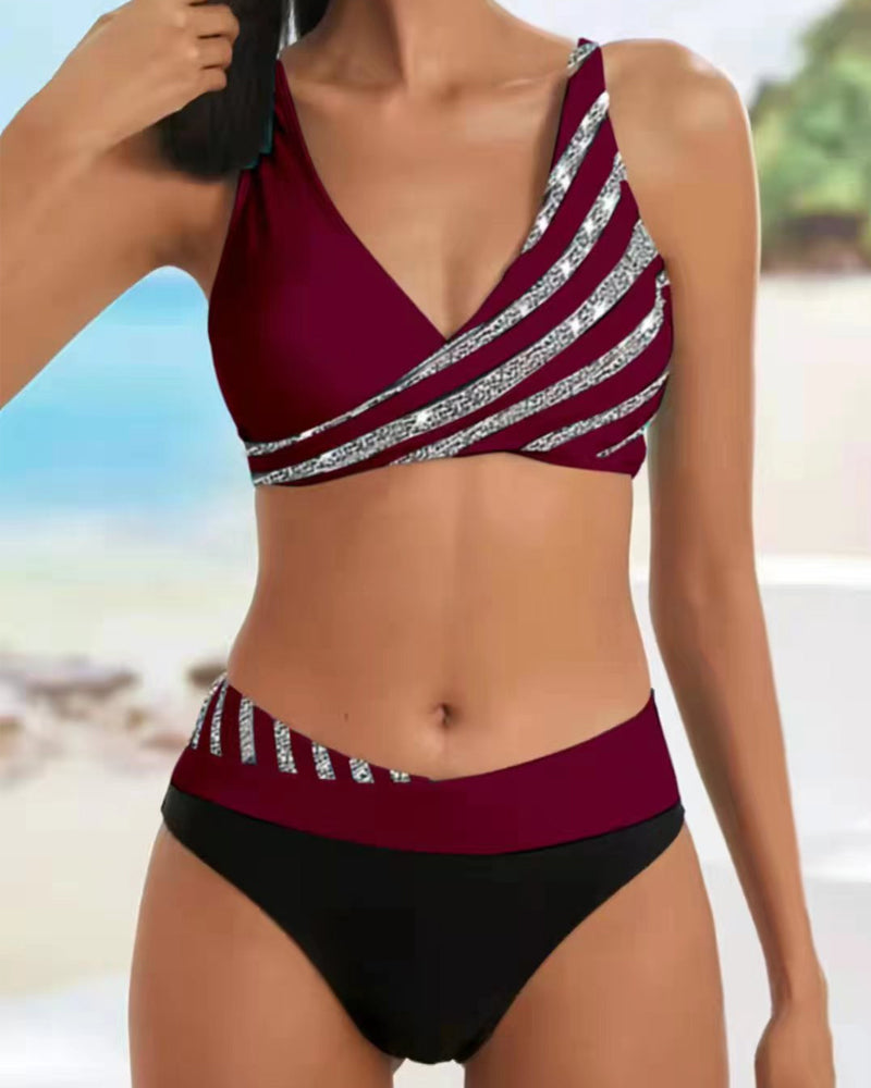 Belvenza | Bikini Stampato in Toni Caldi