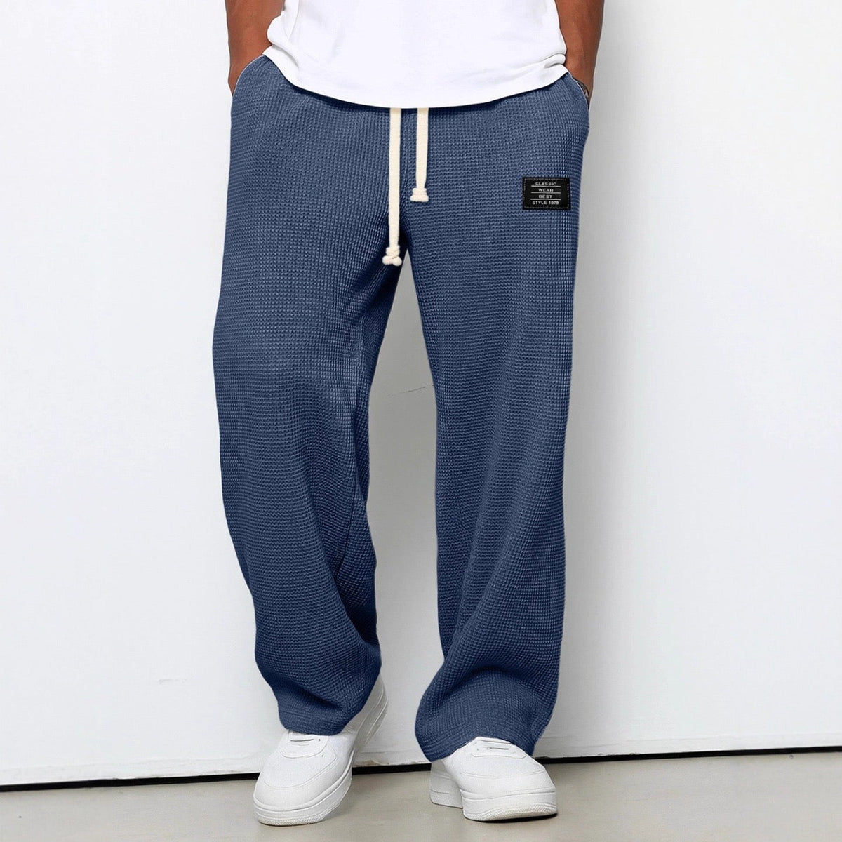 Belvenza | Pantaloni Larghi con Vita Regolabile Grigi