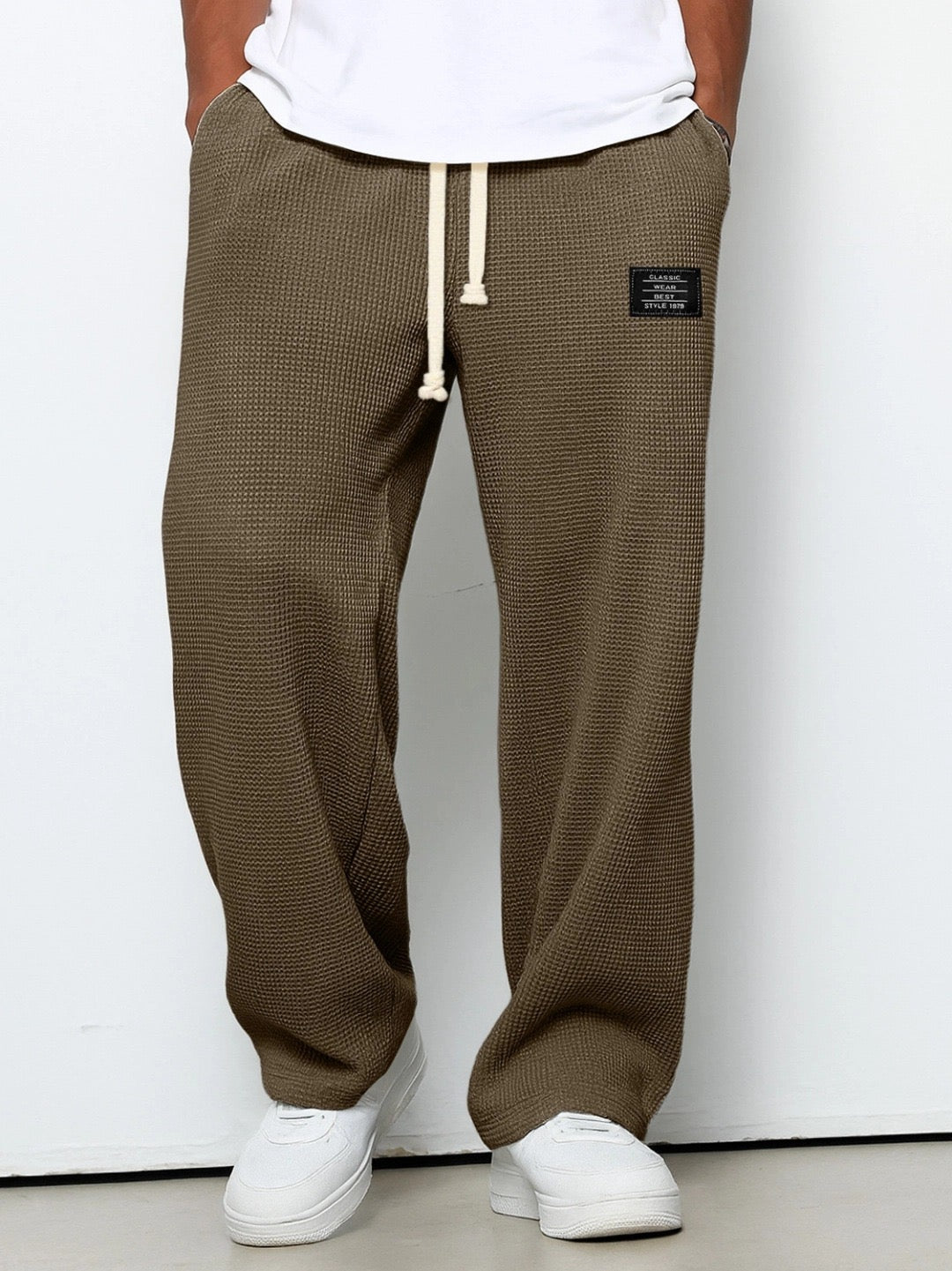Belvenza | Pantaloni Larghi con Vita Regolabile Grigi