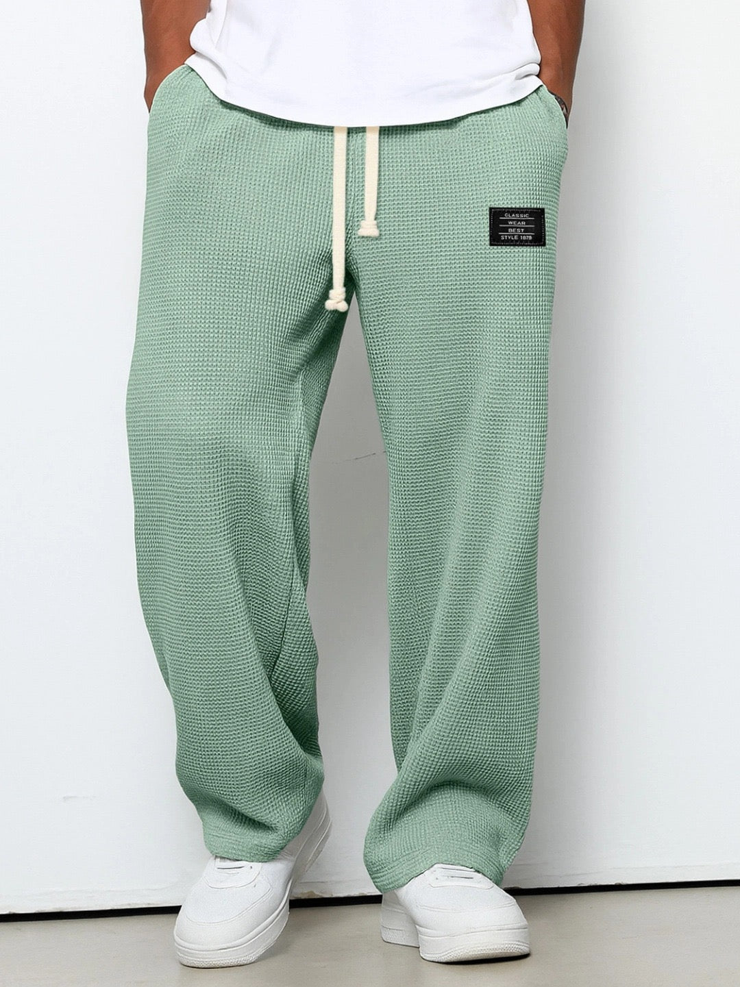 Belvenza | Pantaloni Larghi con Vita Regolabile Grigi