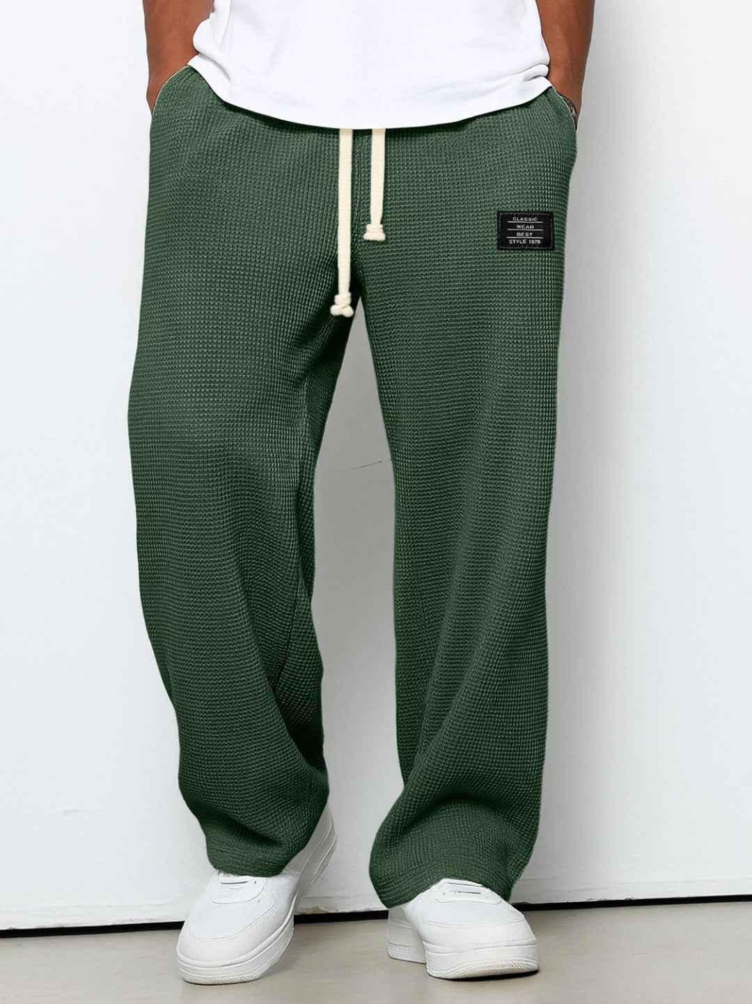 Belvenza | Pantaloni Larghi con Vita Regolabile Grigi