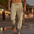 Belvenza | Pantaloni Eleganti in Lino Beige